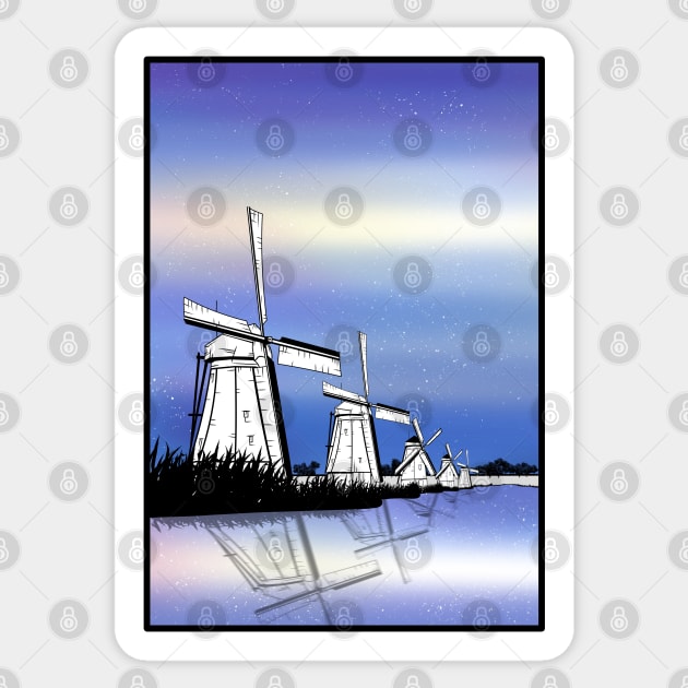 Kinderdijk Windmills Sticker by mailboxdisco